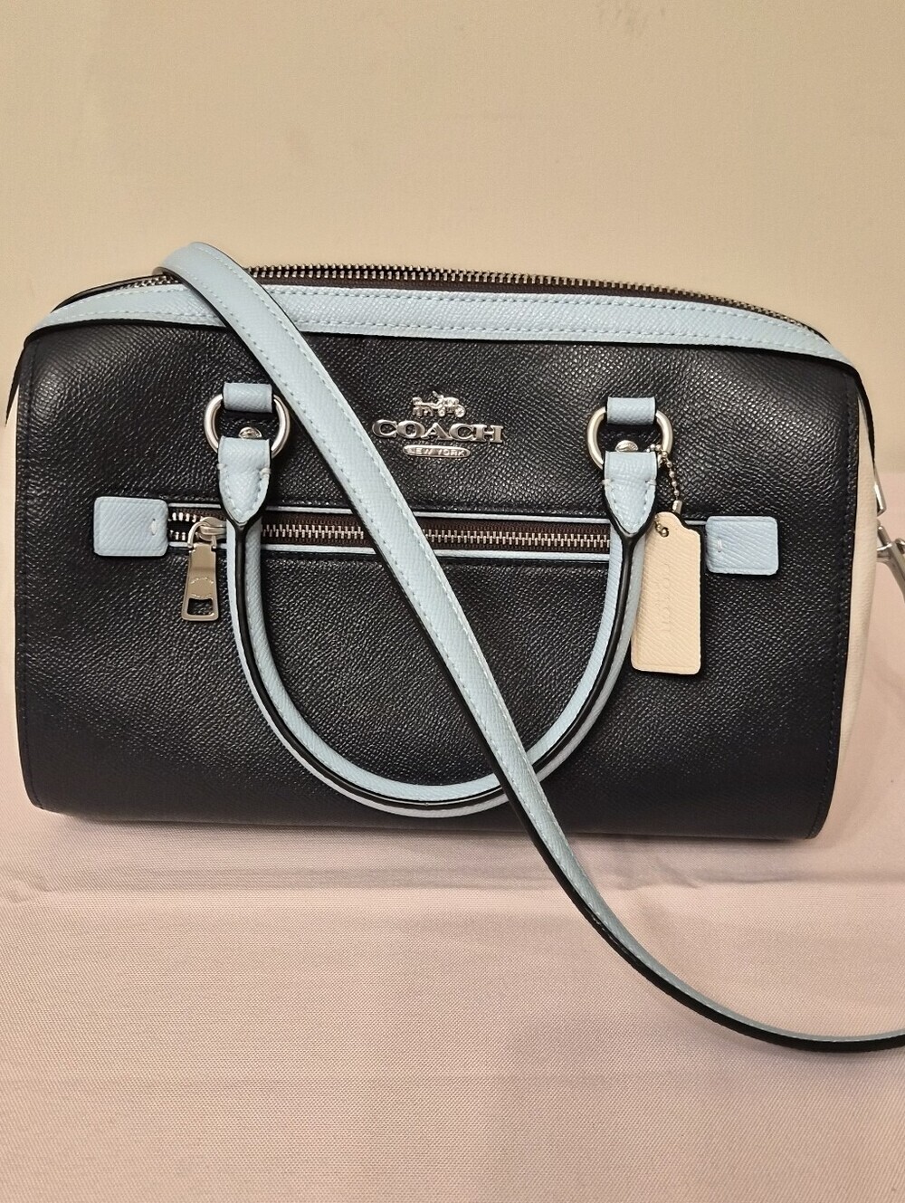 Coach Rowan Satchel Signature Canvas & Leather Crossbody | Receipt Included